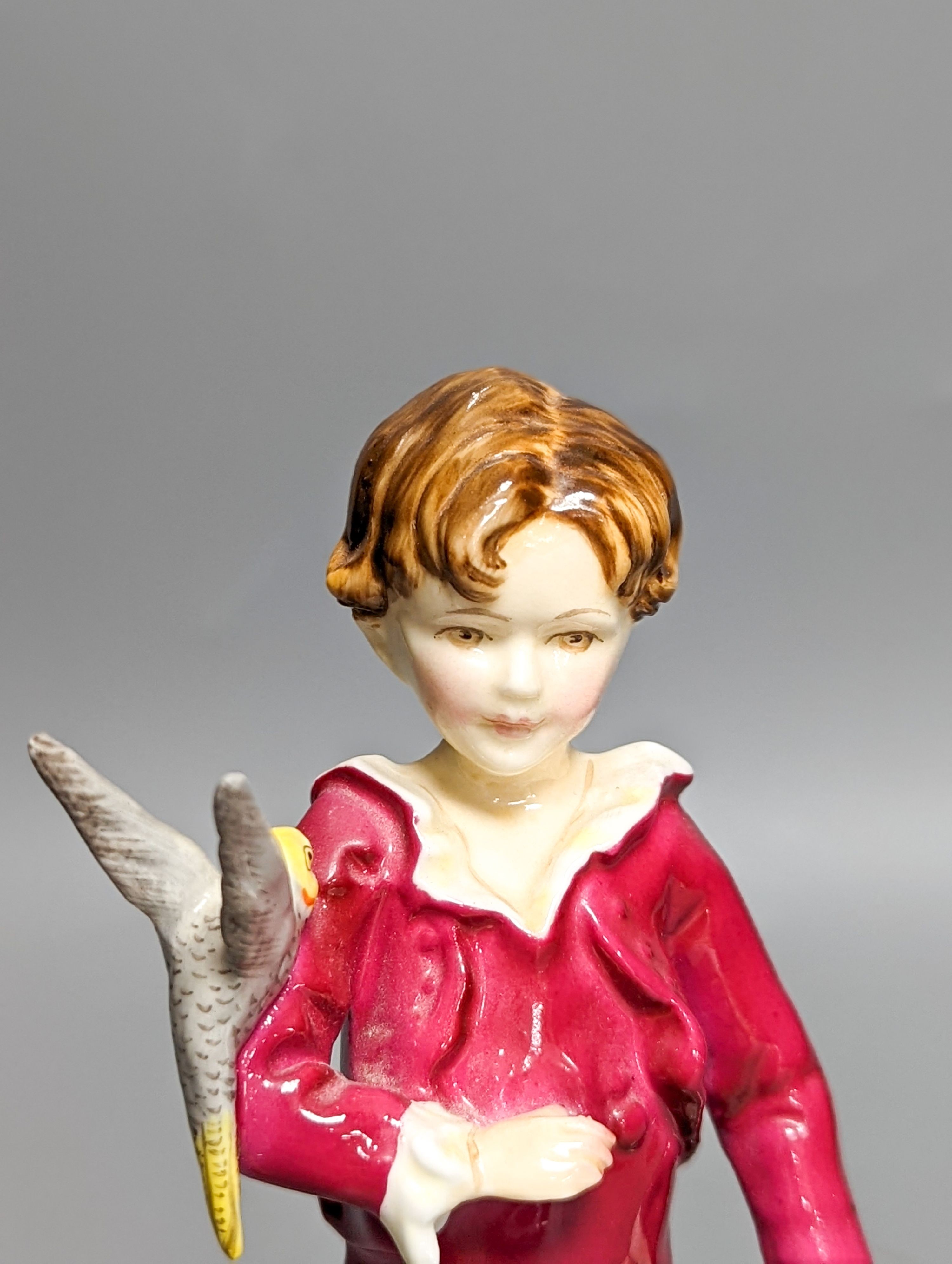 Royal Worcester figure, 'The parakeet' modelled by F.G. Doughty no. 3087